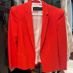 Zara Bold Scarlet Blazer for Women